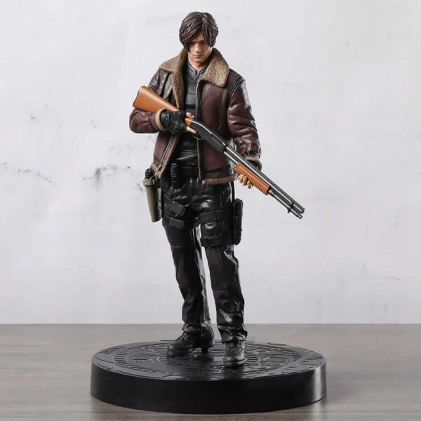 1-17 (1) (1) Figurine Leon Zombie Hunter 33 cm – Statue anime collectible, idée cadeau pour garçons