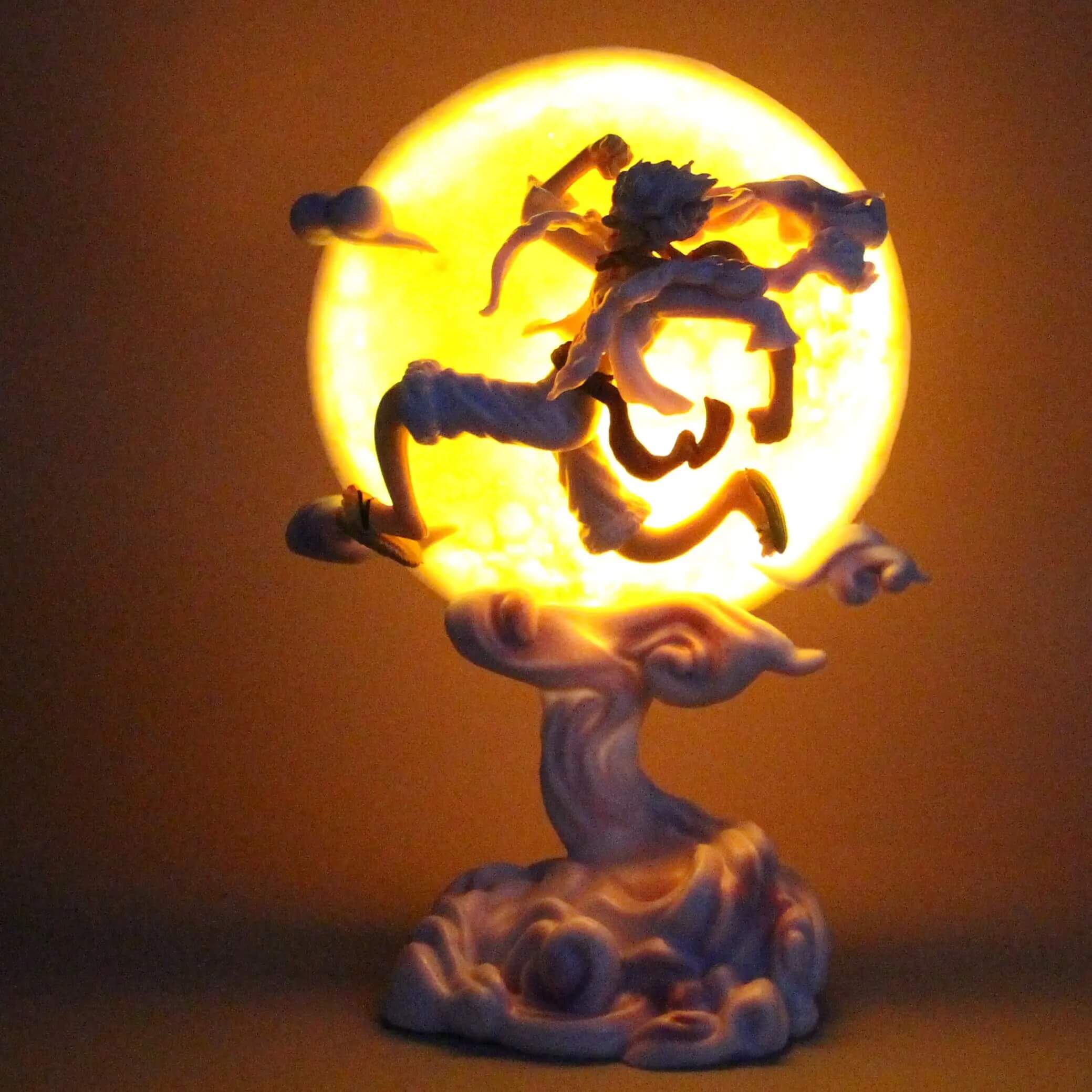 Statue GK Luffy Gear 5 avec effet lumière lunaire