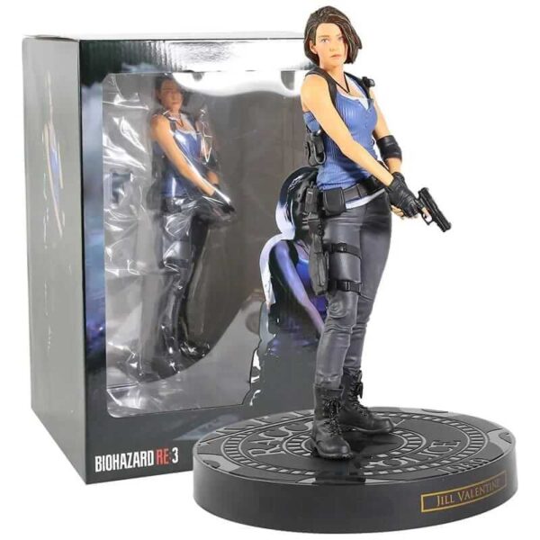 2-12 (1) (2) Profil gauche de la statue Jill Valentine Resident Evil – Figurine réaliste pour décoration de bureau