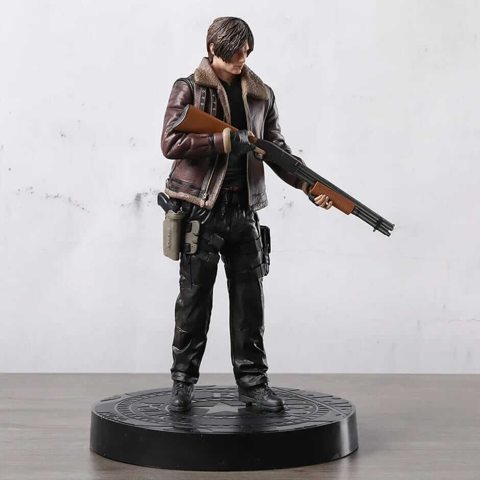 Figurine Leon Zombie Hunter 33 cm – Statue anime collectible, idée cadeau pour garçons
