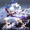 5-4 (4) (1) Luffy Gear 5 Nika Raiden Figurine One Piece 25cm avec effets éclair Statue collector